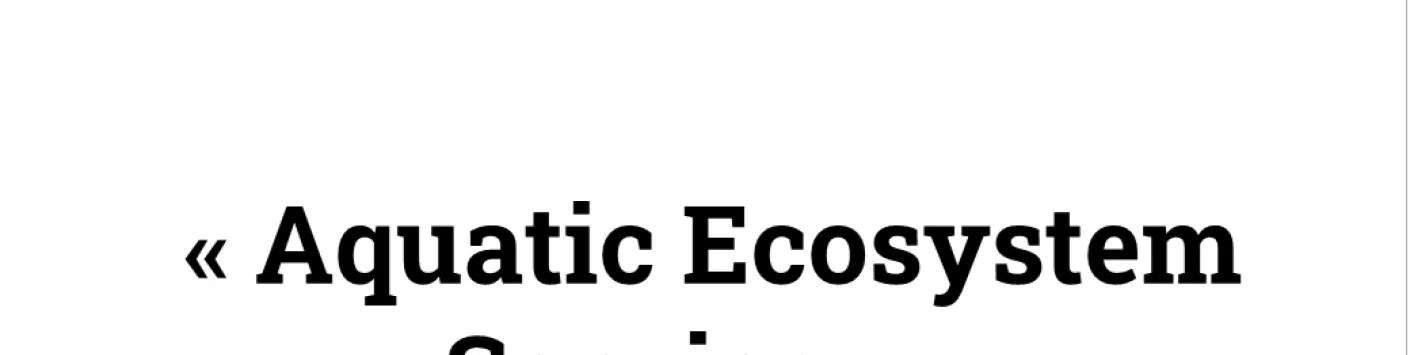 Pre-announcement :  Water4All 2023 Joint Transnational Call on « Aquatic Ecosystem Services»
