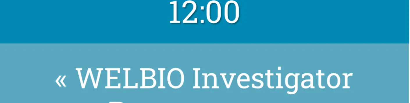 WELBIO WEBINAR, September, 22, 12:00